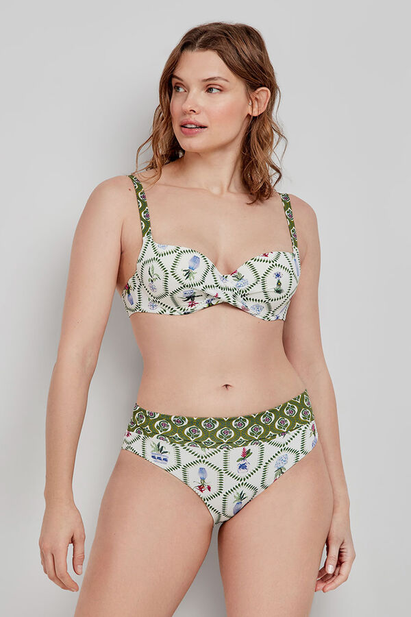 Gisela Top de biquíni com capacidade estampado estampado