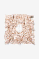 Vilanova Semi-sheer paisley bandana nude