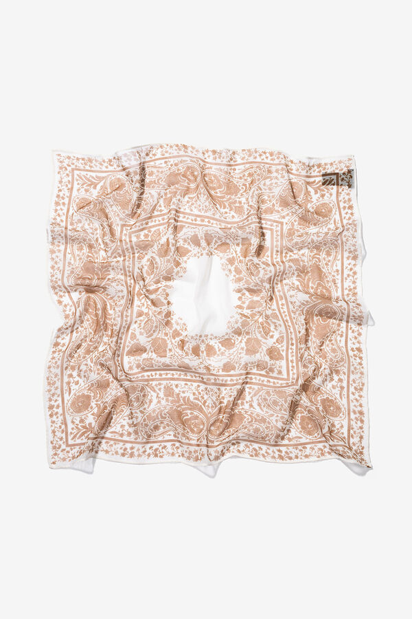 Vilanova Semi-sheer paisley bandana nude