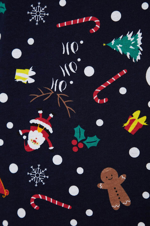 Trendyol Conjunto de pijama de Natal azul marinho azul