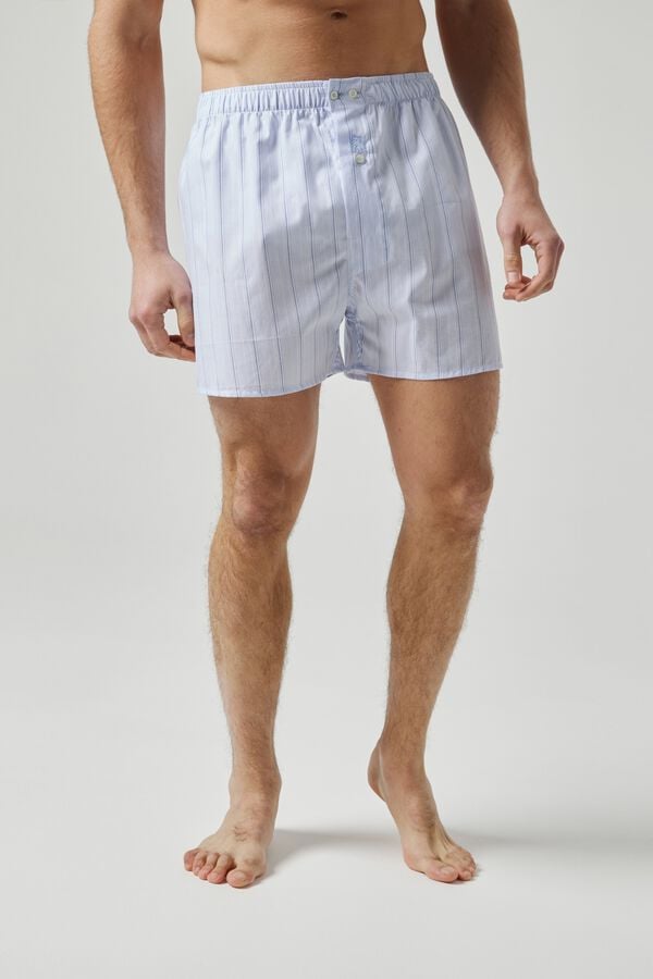 Kiff-Kiff Cuecas de popelina para homem azul