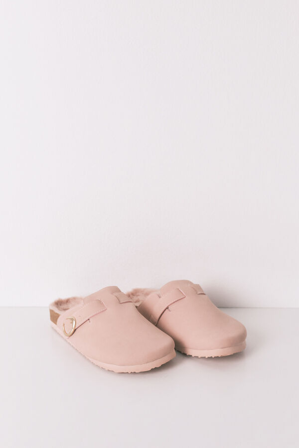 Women'secret Chinelos de quarto de pele rosa rosa