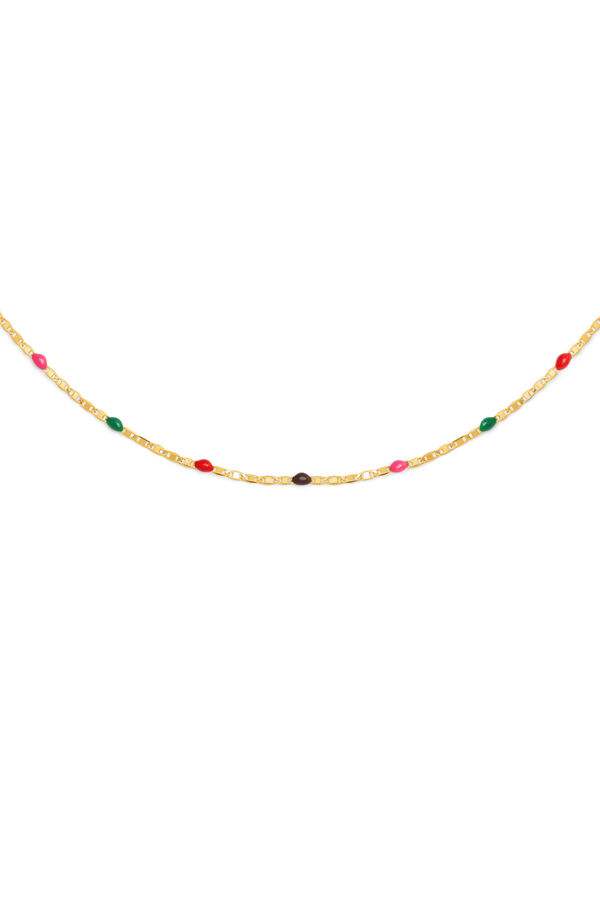 Singularu Collar Fine Enamel Miel Ba&ntilde;o Oro amarillo