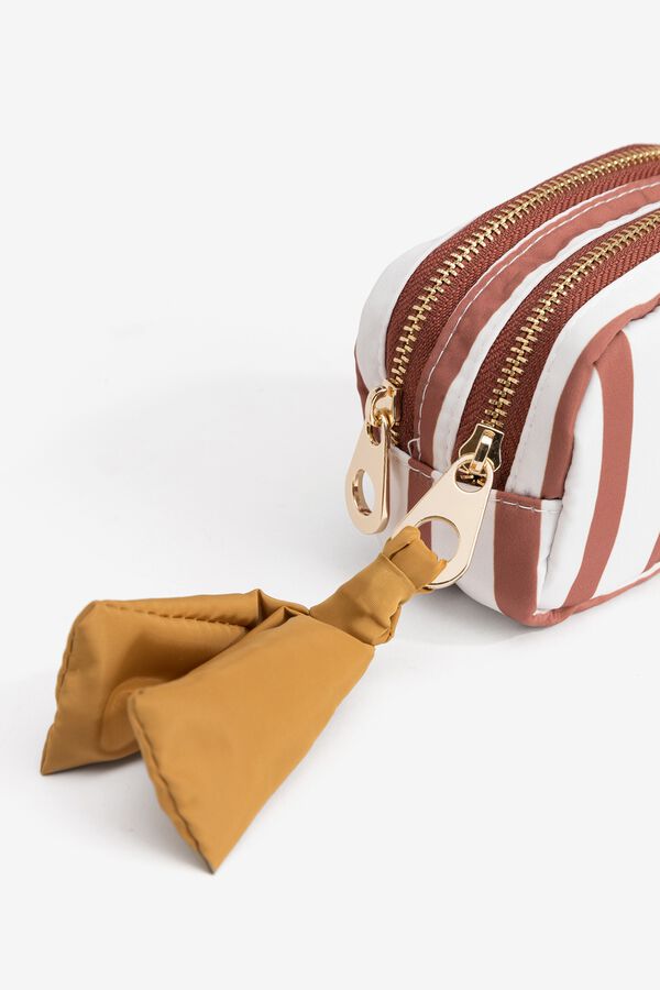 Vilanova Bolsa estampada em nylon vermelho