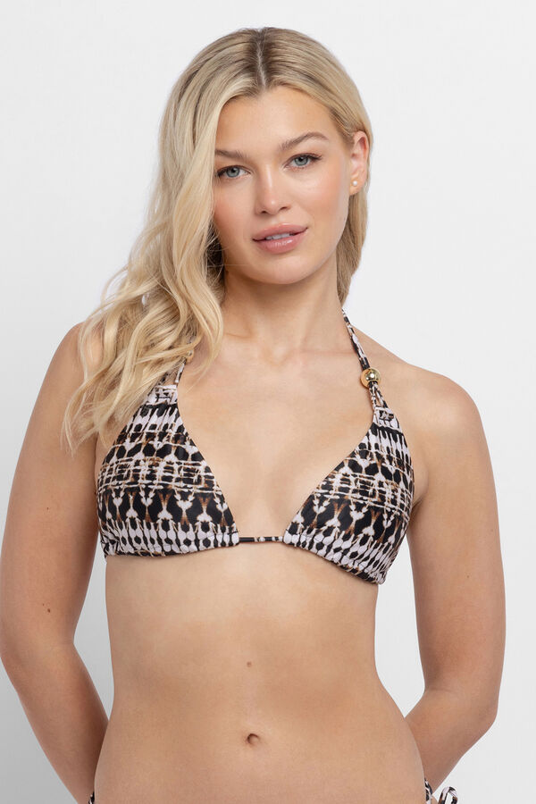 Dorina Top biqu&iacute;ni triangular com enchimento leve Togo mago cru