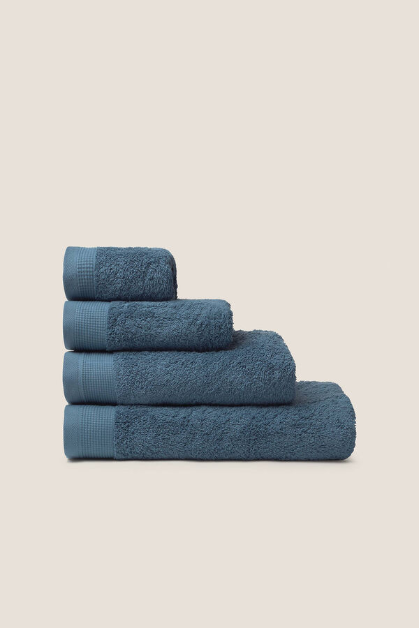 Juego 3 toallas de baño azul EXCLUSIVE algodón 100% - Castma