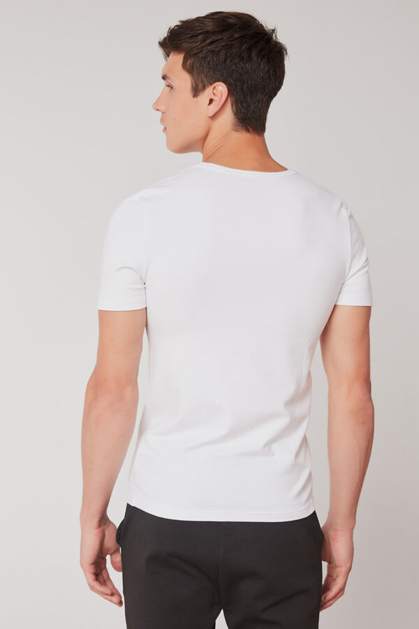 Gisela Camiseta t&eacute;rmica hombre manga corta branco
