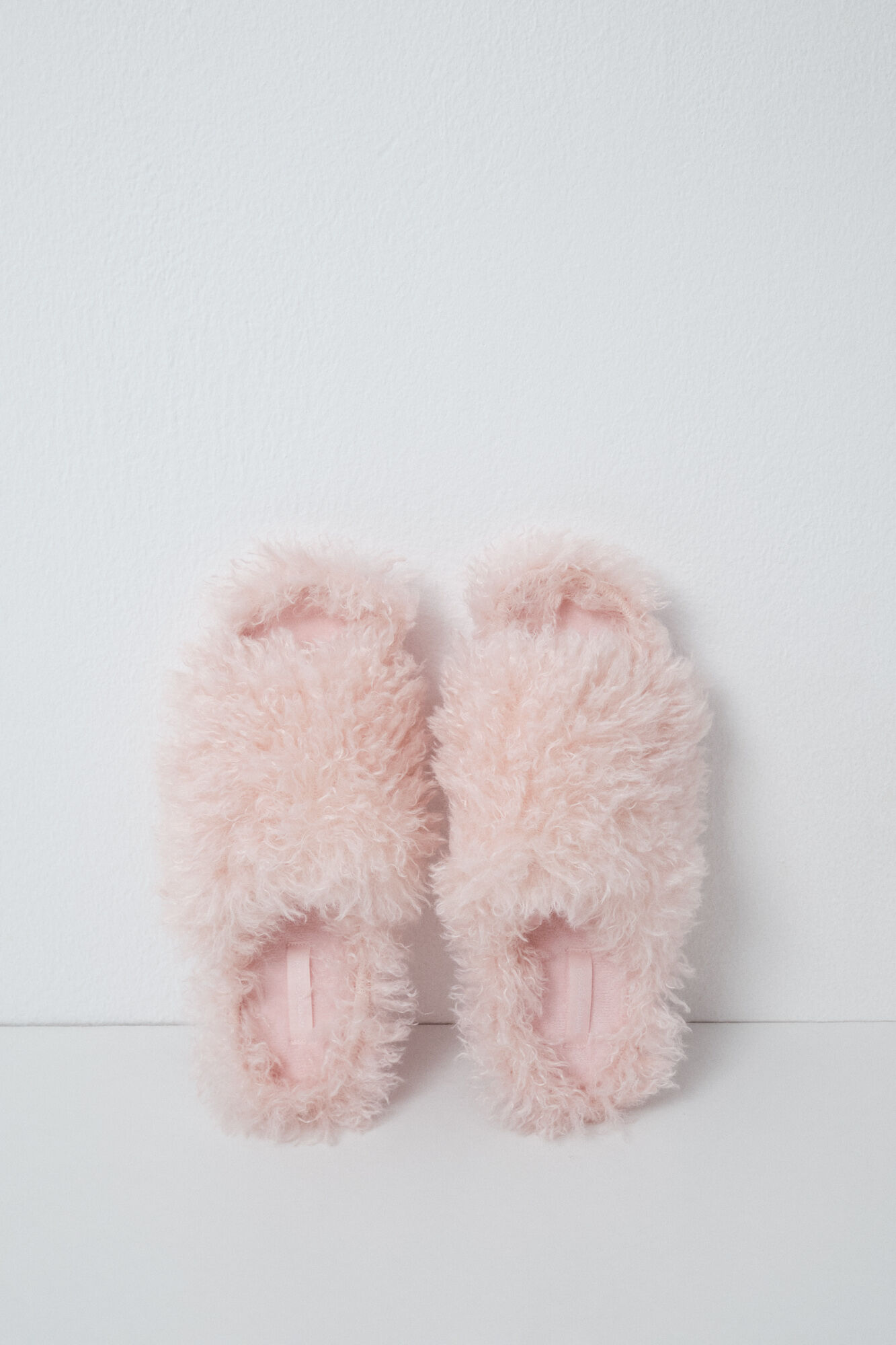 Women'secret Chinelos de quarto de peluche rosa