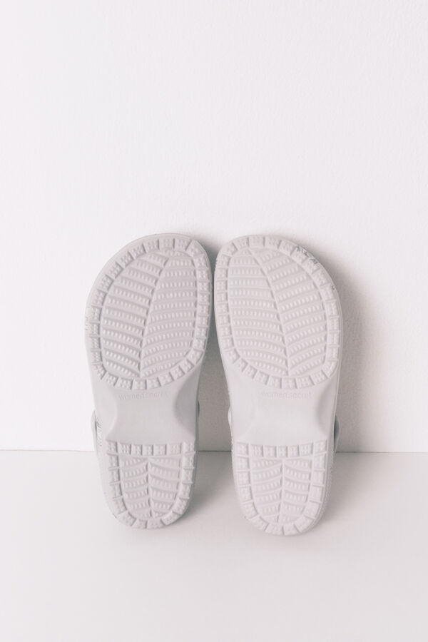 Women'secret Chinelos de quarto de pele de borrego Snoopy cinzento