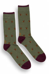 Kiff-Kiff Navy blue men's socks green