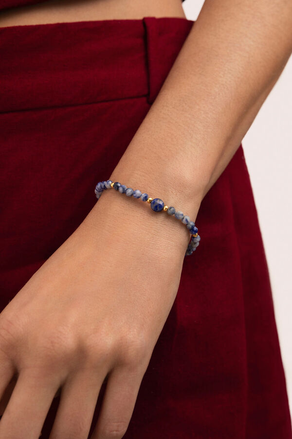 Singularu Gold-plated steel kyanite Amulet bracelet azul