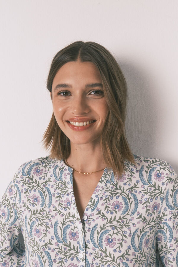Women'secret Camisola floral verde com manga 3/4 verde