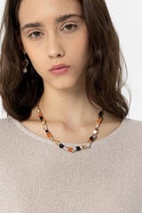 Womensecret Mother of Pearl and Acrylic Bead Necklace printed