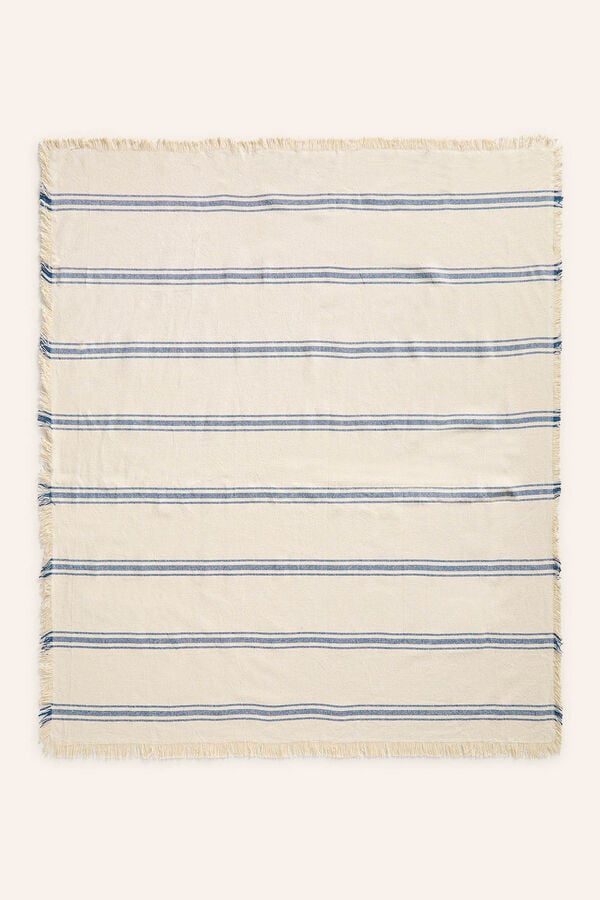 Womensecret Bari blue woven stripe tablecloth blue