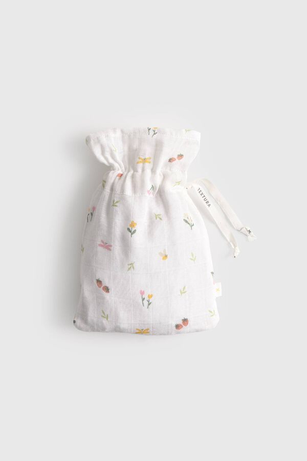 Textura Musselina de gaze de algod&atilde;o floresta cru