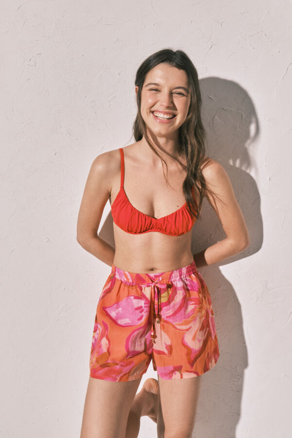 Women'secret Pantal&oacute;n corto estampado maxi floral estampado