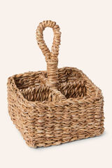 Calma House Cesto de piquenique Braid 16x16x9 Natural cru