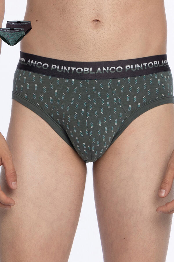 Punto Blanco Pacote de 2 cuecas de bambu e algod&atilde;o, Treetop estampado