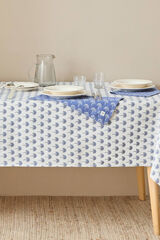 Womensecret Ginkgo leaf stain-resistant tablecloth bleu
