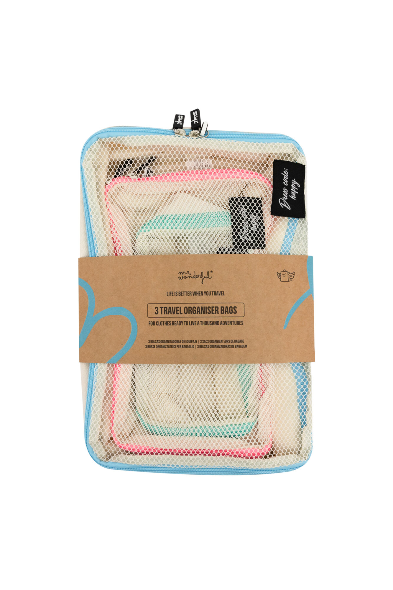 Mr. Wonderful Conjunto de 3 bolsas organizadoras