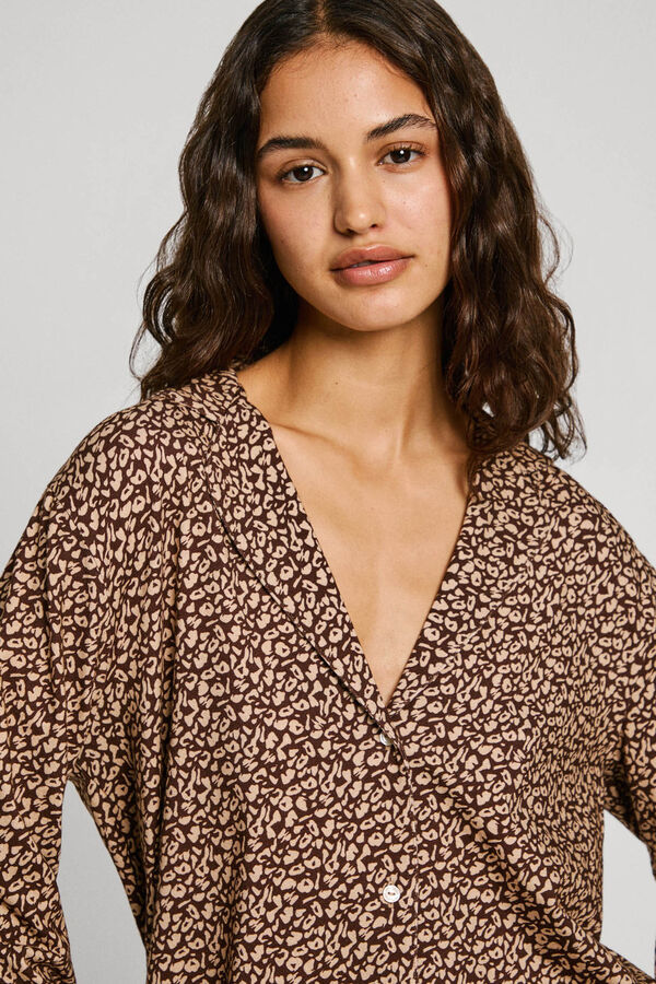 Womensecret Conjunto de pijama animal print marrón