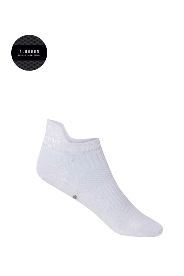 Punto Blanco Pacote de 2 meias esportivas de algod&atilde;o estampado