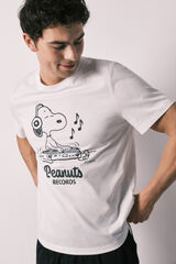 Women'secret Pijama curto de homem em algod&atilde;o Snoopy bege