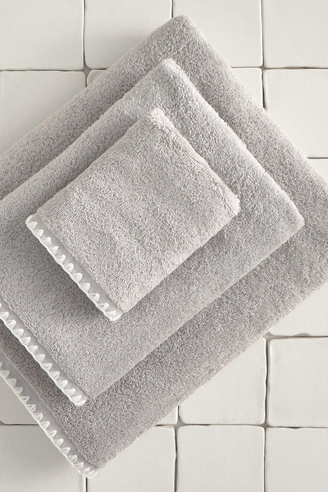 Textura Toalha de banho com pesponto decorativo
