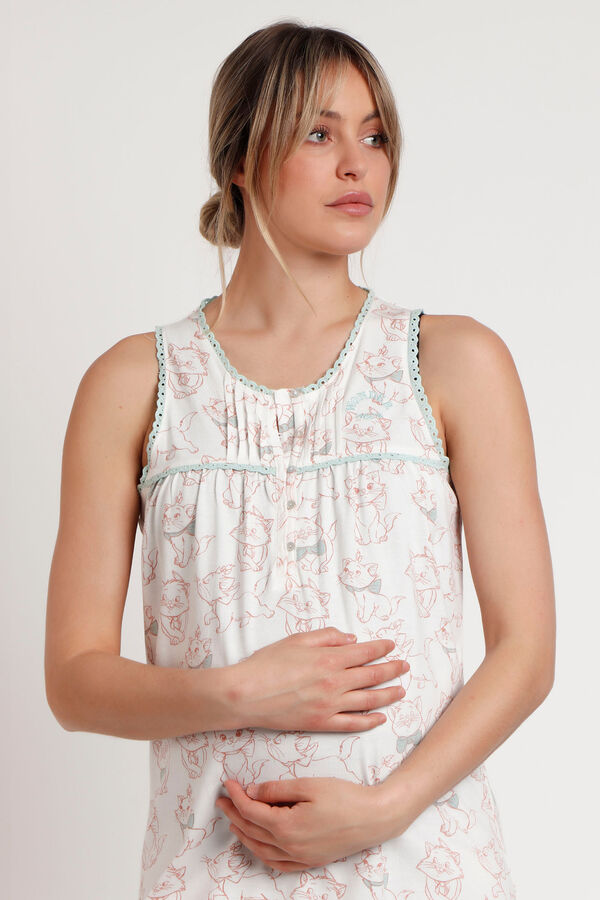 Admas Wonder Mum maternity Disney sleeves Nightgown blue