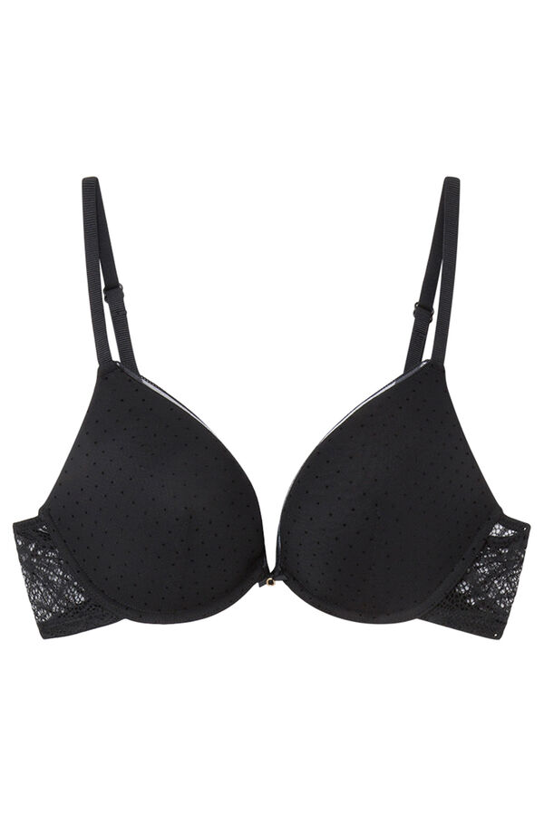 Women'secret GORGEOUS Soutien push-up renda tule preto preto