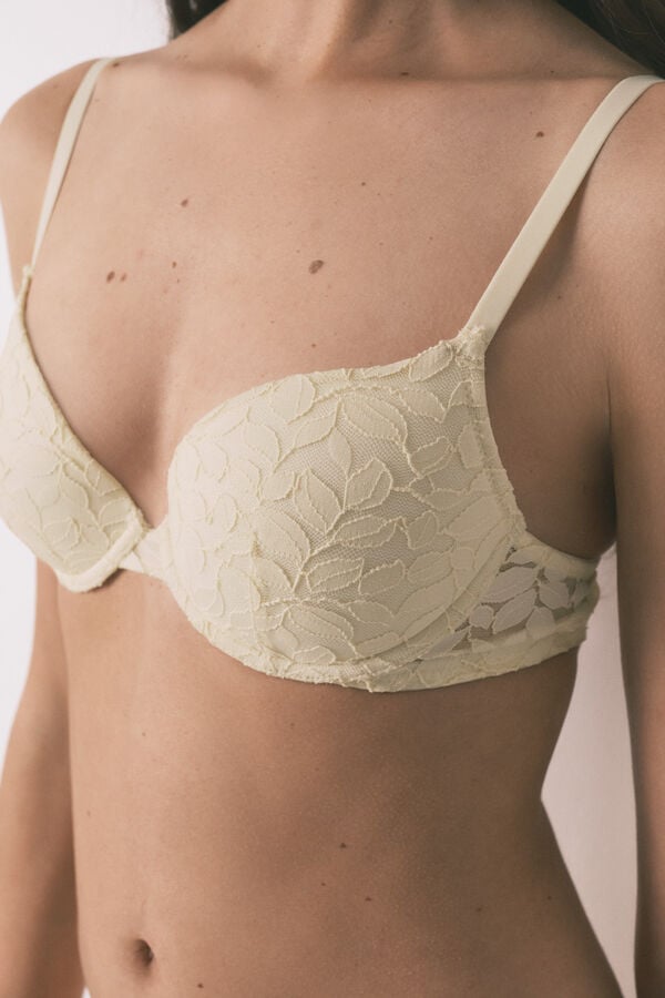 Women'secret Soutien cl&aacute;ssico BEAUTIFUL com enchimento em renda bege cru