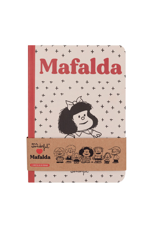 Mr. Wonderful Set de 3 libretas A6 - Mafalda estampado
