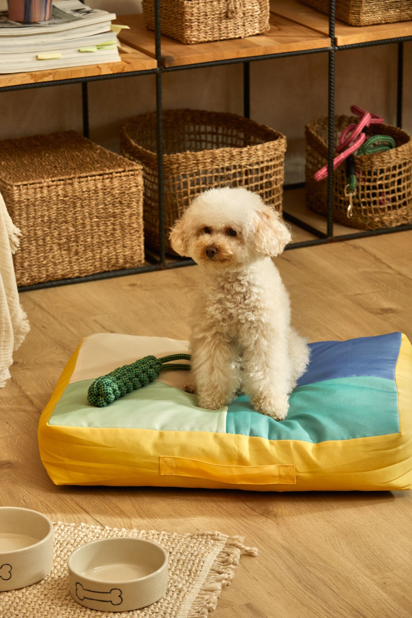 Calma House Coj&iacute;n para mascota Buby turquesa 60x40x12