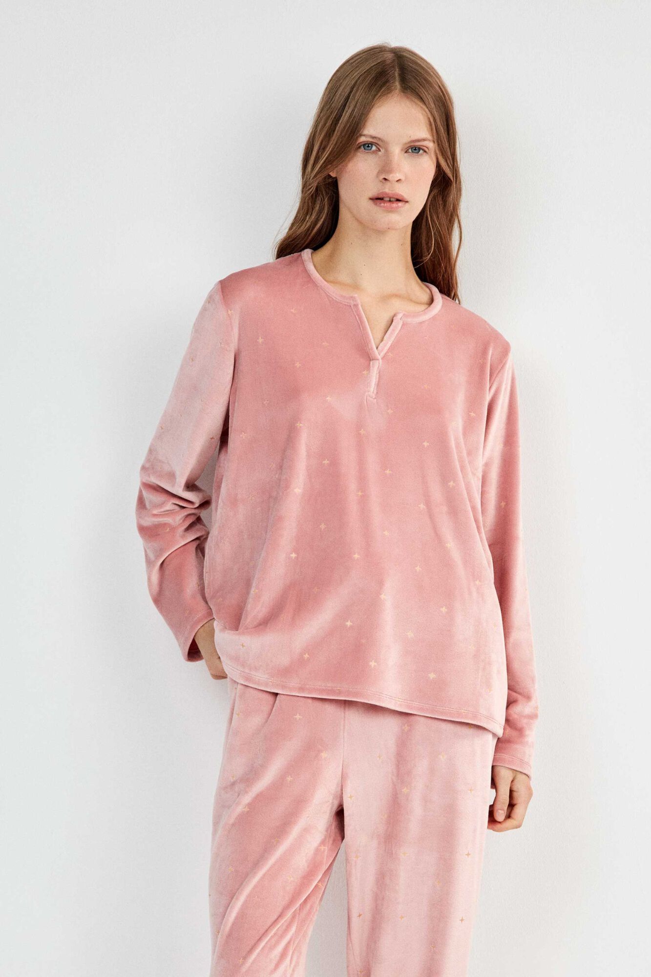 Gisela Pijama de tejido polar elastico
