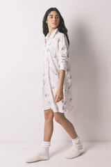 Women'secret Camisa de dormir curta estampado O Principezinho em 100% algod&atilde;o branco