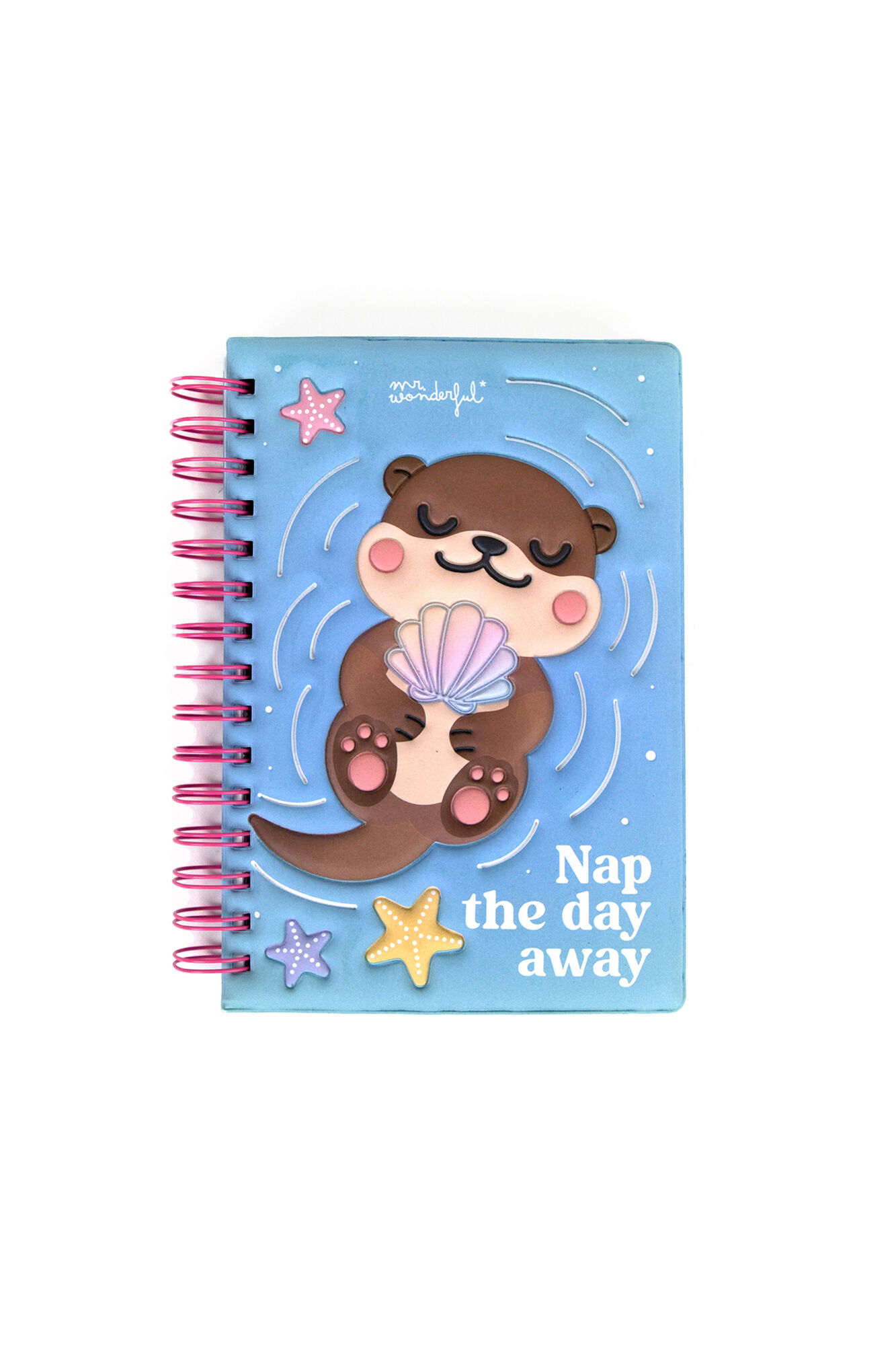 Mr. Wonderful Caderno A5 com squishy de lontra pregui&ccedil;osa - Sesta o dia todo