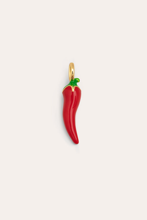 Singularu Charm Chili Pepper Gold Plated estampado