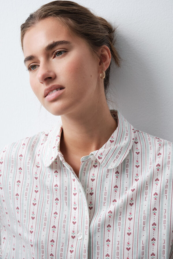 Women'secret Pijama camiseiro estampado cora&ccedil;&otilde;es estampado