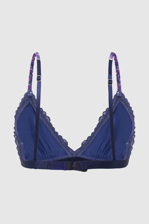 Pepe Jeans Sujetador encaje estampado azul