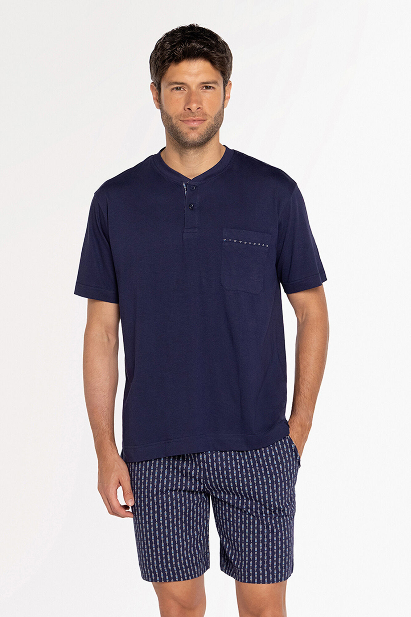 Punto Blanco Conjunto de pijama curto estampado em 100% algod&atilde;o