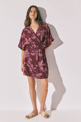 Women'secret Camisola curta estampado flores vermelho