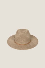 Textura Sombrero playa rafia brillo beige