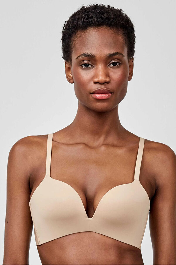 Gisela Extremely neckline push-up bra nude