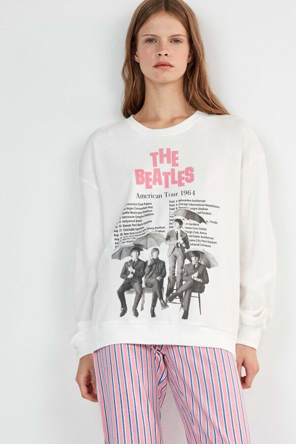 Gisela Pijama The Beatles estampado bege
