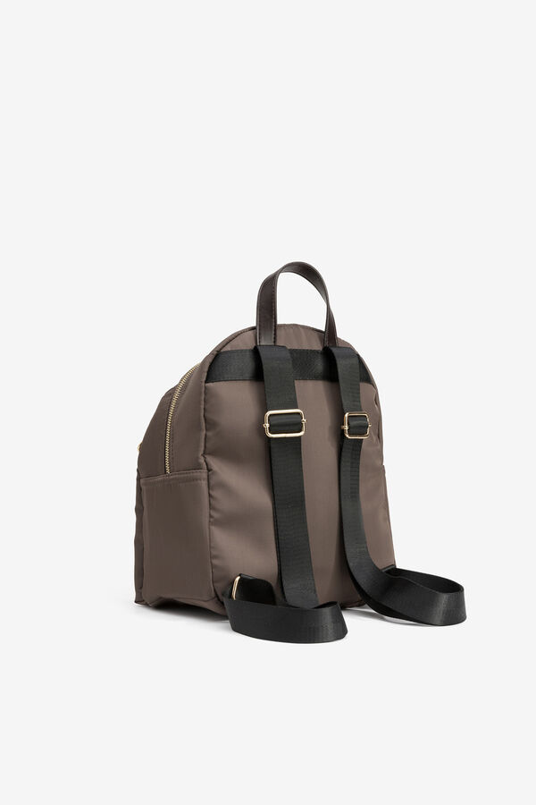 Vilanova Mochila com bolso de nylon bege