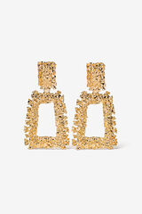 Vilanova Pendientes Rectangulares Texturizados amarillo