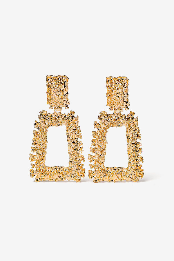 Vilanova Pendientes Rectangulares Texturizados amarillo