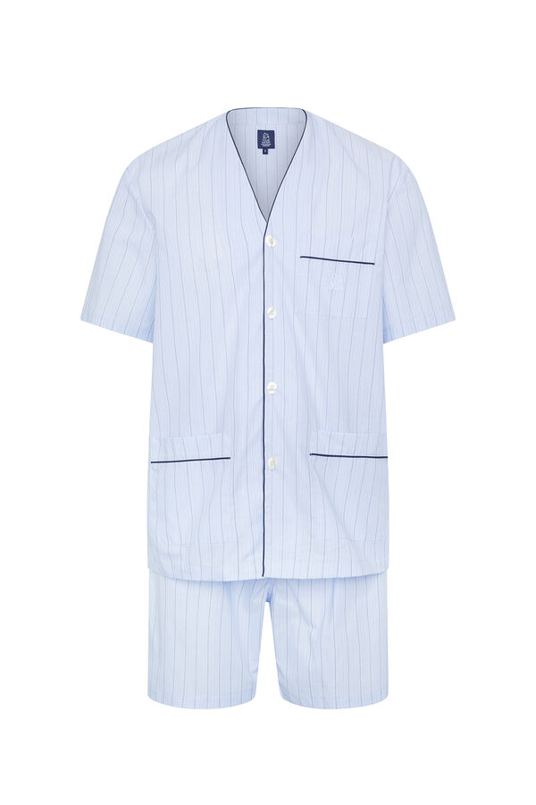 Kiff-Kiff Pijama corto&nbsp;&nbsp;de algod&oacute;n de rayas en color azul claro&nbsp; azul