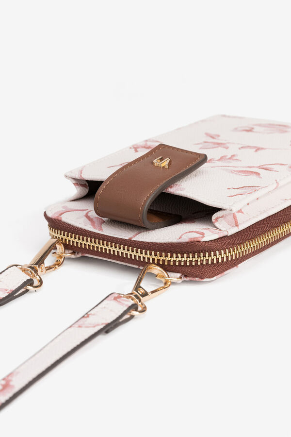 Vilanova Bolsa para m&oacute;vil estampada floral rosa