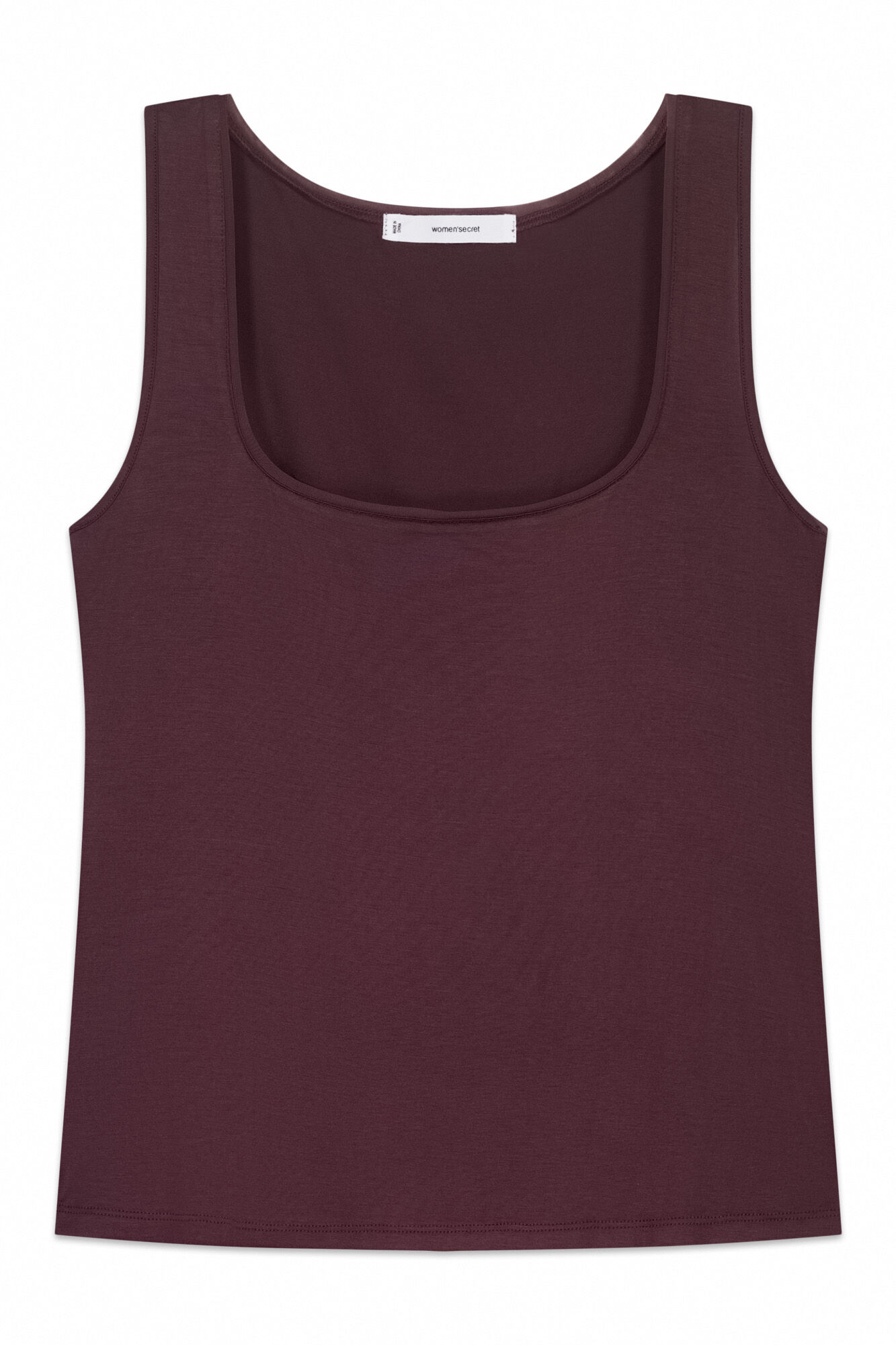 Women'secret T-shirt interior em viscose bordeaux